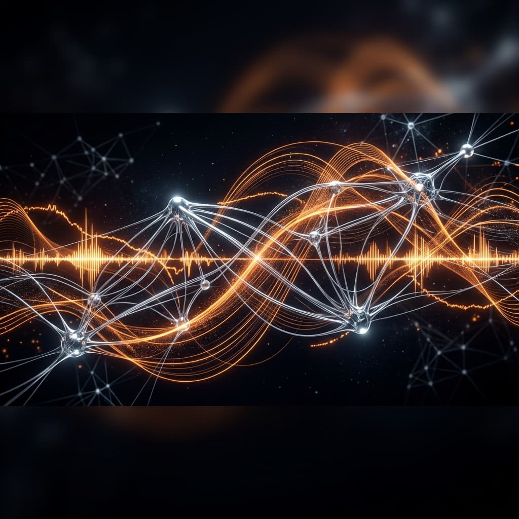 Abstract AI Voice visualization for Automotive
